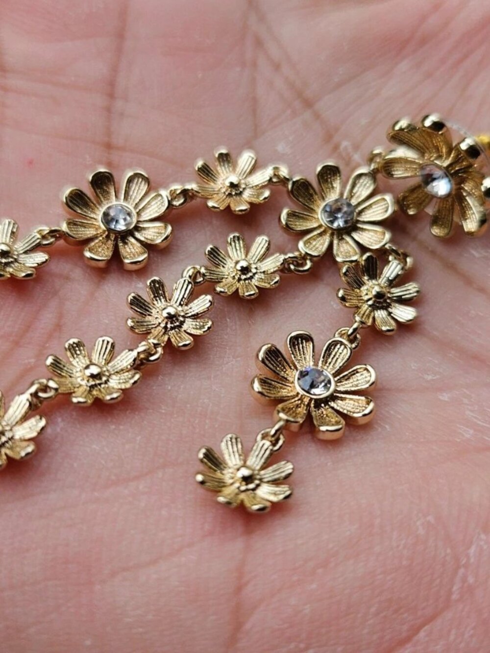 Nordstrom Gold Tone Floral Dangle Earrings Fashion Ear Jewelry Drop Down Earring